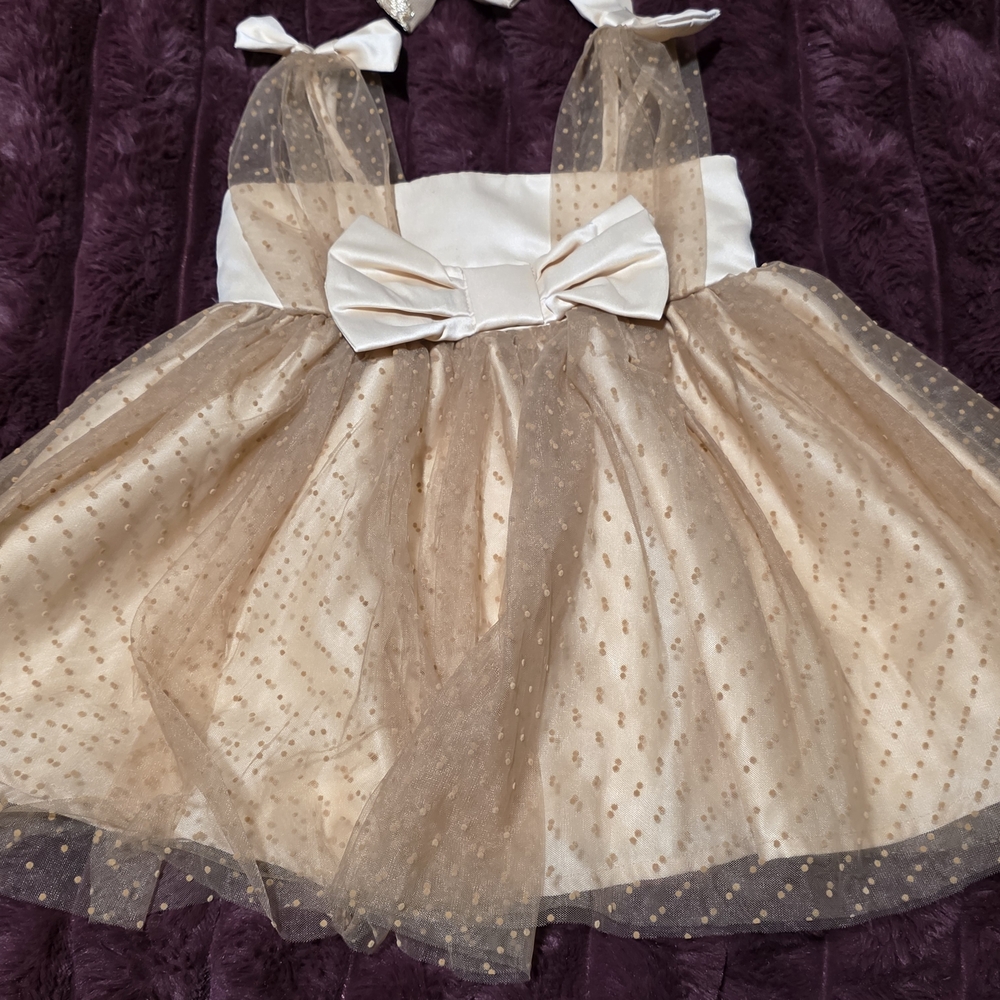 SHEIN Cream and White Kids Formal Dress